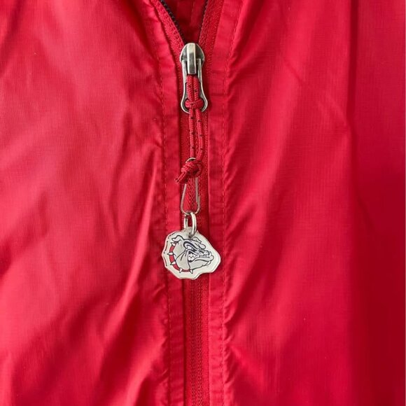 LL Bean Red Nylon Hooded Windbreaker Women’s sz Small S - Picture 3 of 3